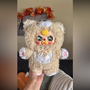 Baby Three Cream Bear Plush Special eyes pacifier rare 400%